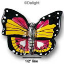 2796 - Butterfly Monarch Red Medium - Resin Decoration (12 per package)