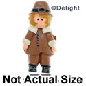 2918 - Pilgrim Boy Dark Medium - Resin Decoration (12 per package)