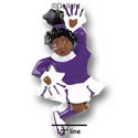 2946* - Cheerleader Purple Ethnic (Left & Right) - Resin Decoration (12 per package)