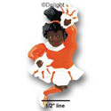 2947* - Cheerleader Orange Ethnic (Left & Right) - Resin Decoration (12 per package)