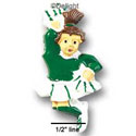 2952* - Cheerleader Green Brunette (Left & Right) - Resin Decoration (12 per package)