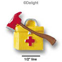 2964 - Fire Equipment 1St Aid Kit Ax - Resin Decoration (12 per package)