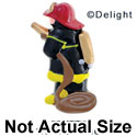 2965 - Fireman Hose Red Hat Medium - Resin Decoration (12 per package)