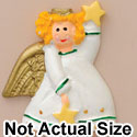 2971 - Angel 2 Stars White Medium - Resin Decoration (12 per package)