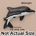 2988* tlf - Dolphin Momma Baby Large (Left & Right) - Resin Decoration (12 per package)
