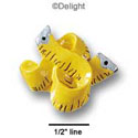 3080 - Measuring Tape Yellow Medium - Resin Decoration (12 per package)