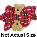 3087 - Dog Bone Bow Plaid Medium - Resin Decoration (12 per package)