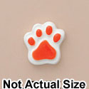3153 tlf - Mini Orange Paw - Resin Decoration (12 per package)