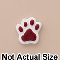 3157 tlf - Mini Maroon Paw - Resin Decoration (12 per package)