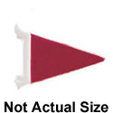 3173 - Mini Maroon Pennant - Resin Decoration (12 per package)