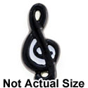 3187 tlf - Clef Note BLACK & WHITE Small - Resin Decoration (12 per package)