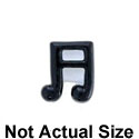 3253 - Musical Notes BLACK & WHITE Mini - Resin Decoration (12 per package)