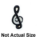 3254 - Clef Note BLACK & WHITE Mini - Resin Decoration (12 per package)