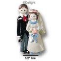 3286 - Bride & Groom Medium - Resin Decoration (12 per package)