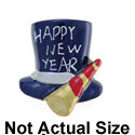 3290 - New Year Collage Hat Horn Medium - Resin Decoration (12 per package)