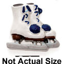 3292 - Ice Skate White Laces Blue - Resin Decoration (12 per package)