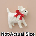 3352* - Scottie Dog White Bow Red Mini - Resin Decoration (12 per package)