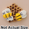 3362 - Honeycomb 2 Bees Medium - Resin Decoration (12 per package)