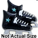 3367 - Ice Skate Black Star Blue - Resin Decoration (12 per package)