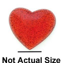 3386 - Heart Glitter Red Medium - Resin Decoration (12 per package)