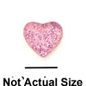 3388 ctlf - Heart Glitter Pink Mini - Resin Decoration (12 per package)