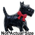 3389* tlf - Scottie Black Bow Red Medium - Resin Decoration (12 per package)