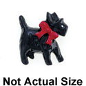 3390* - Scottie Dog Black Bow Red Mini - Resin Decoration (12 per package)