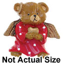 3391 - Angel Bear Red Dots White - Resin Decoration (12 per package)