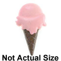 3434 tlf - Ice Cream Cone Pink - Resin Decoration (12 per package)