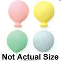 3454 tlf - Balloon Pastel 4 Assorted - Resin Decoration (12 per package)