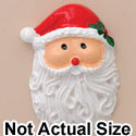 3520 ctlf - Santa Face Holly Medium - Resin Decoration (12 per package)