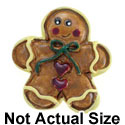 3532 - Gingerbread Boy Hearts Small - Resin Decoration (12 per package)