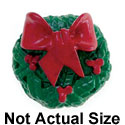 3536 - Wreath Bow Red - Resin Decoration (12 per package)