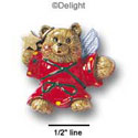 3539 - Angel Bear Red Star Medium - Resin Decoration (12 per package)