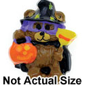 3572 ctlf - Witch Bear Mask Broom Hat Jack - Resin Decoration (12 per package)