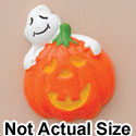 3592 - Jack O'Lantern Ghost Behind - Resin Decoration (12 per package)