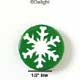 3614 - Snowflake Disc Green Mini - Resin Decoration (12 per package)