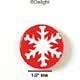 3615 - Snowflake Disc Red Mini - Resin Decoration (12 per package)