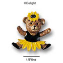 3693 - Ballet Bear Sunflower Medium - Resin Decoration (12 per package)