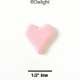 3848 - Heart Long Peach Mini - Resin Decoration (12 per package)