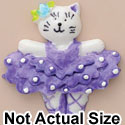 3870 - Ballet Cat Purple Medium - Resin Decoration (12 per package)