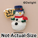 3933 - Snowman Sign Let It Snow - Resin Decoration (12 per package)