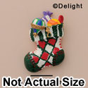 3942 ctlf - Stocking Red Check - Resin Decoration (12 per package)