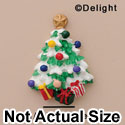 3943 ctlf - Christmas Tree Snow Present - Resin Decoration (12 per package)