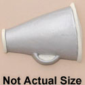 3960* - Megaphone Silver (Left & Right) - Resin Decoration (12 per package)