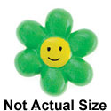 3976 - Daisy Smile Green - Resin Decoration (12 per package)