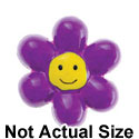 3977 tlf - Daisy Smile Purple - Resin Decoration (12 per package)