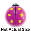 3986 - Ladybug Pink - Resin Decoration (12 per package)
