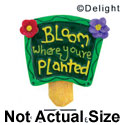 4047 - Garden Sign Bloom Medium Bright - Resin Decoration (12 per package)