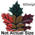 4184 - Leaf Orange Multi Large - Resin Decoration (12 per package)